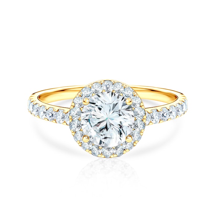 This is Love eljegyzési gyűrű: arany fehér zafírral