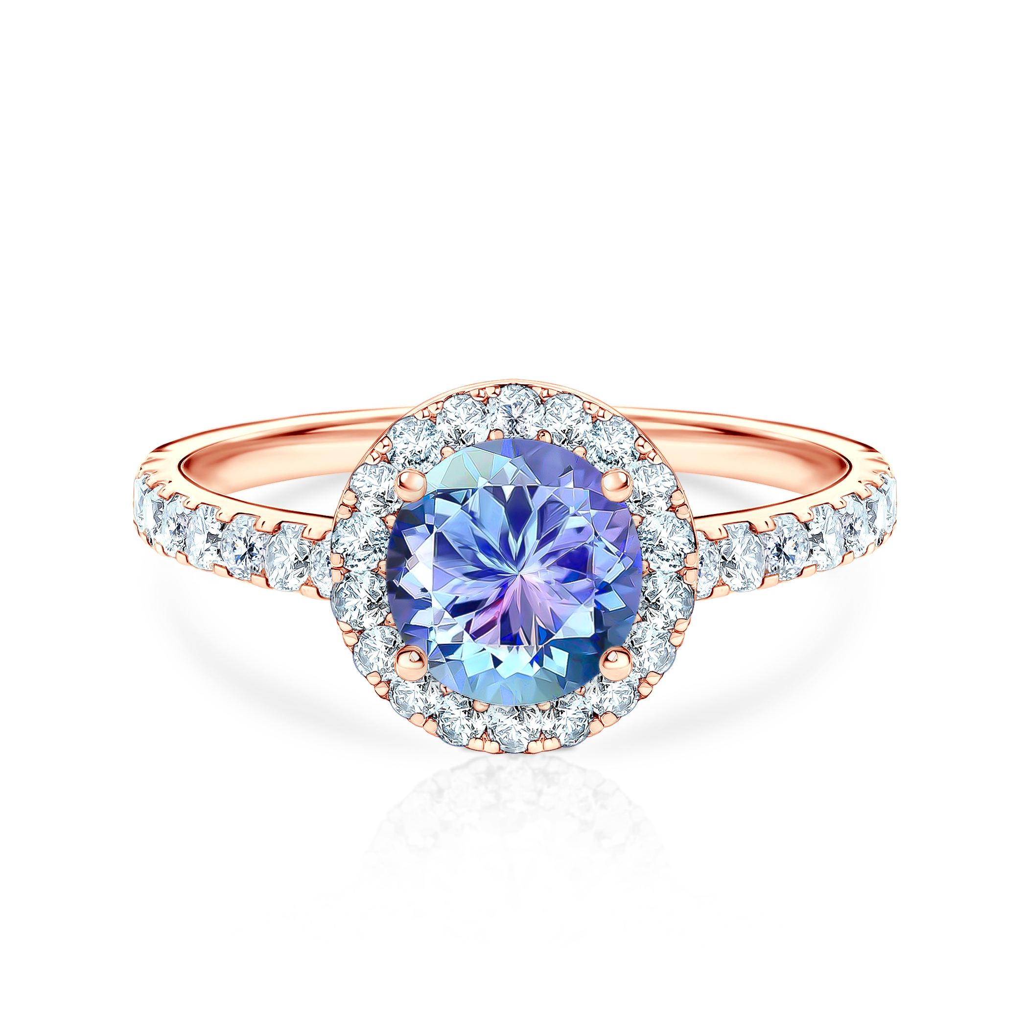 Δαχτυλίδι αρραβώνων This Is Love: ροζ χρυσός, τανζανίτης