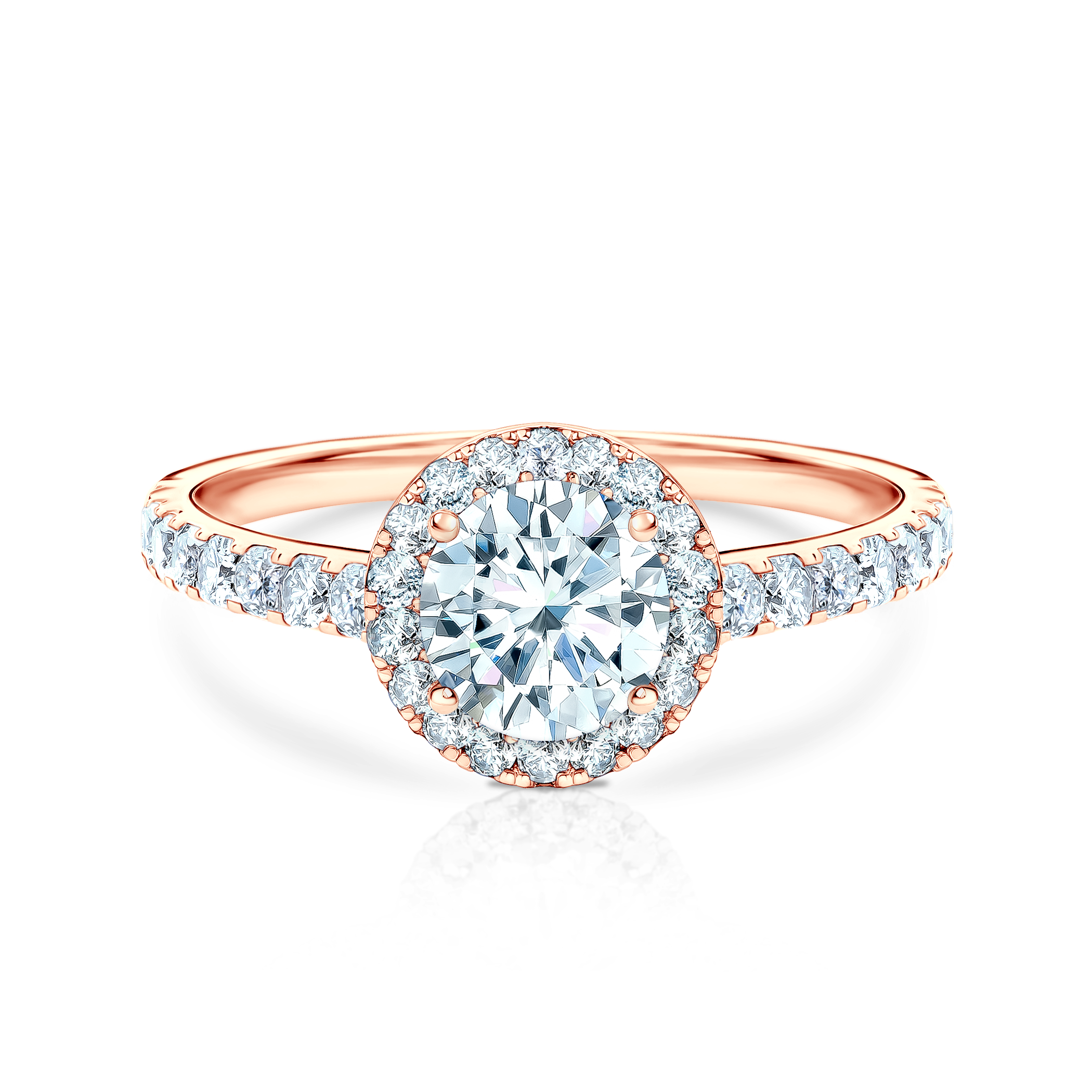 Inel de logodnă This is Love: aur roz, diamant