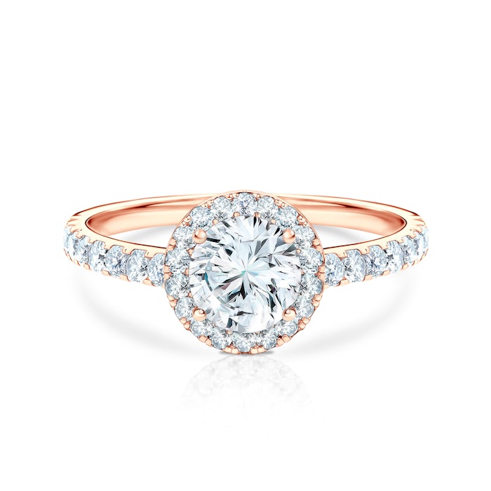 This is Love eljegyzési gyűrű: rózsaarany fehér zafírral