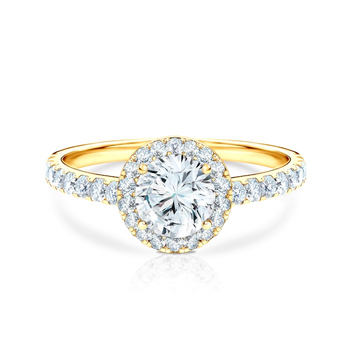 This is Love eljegyzési gyűrű: arany fehér zafírral