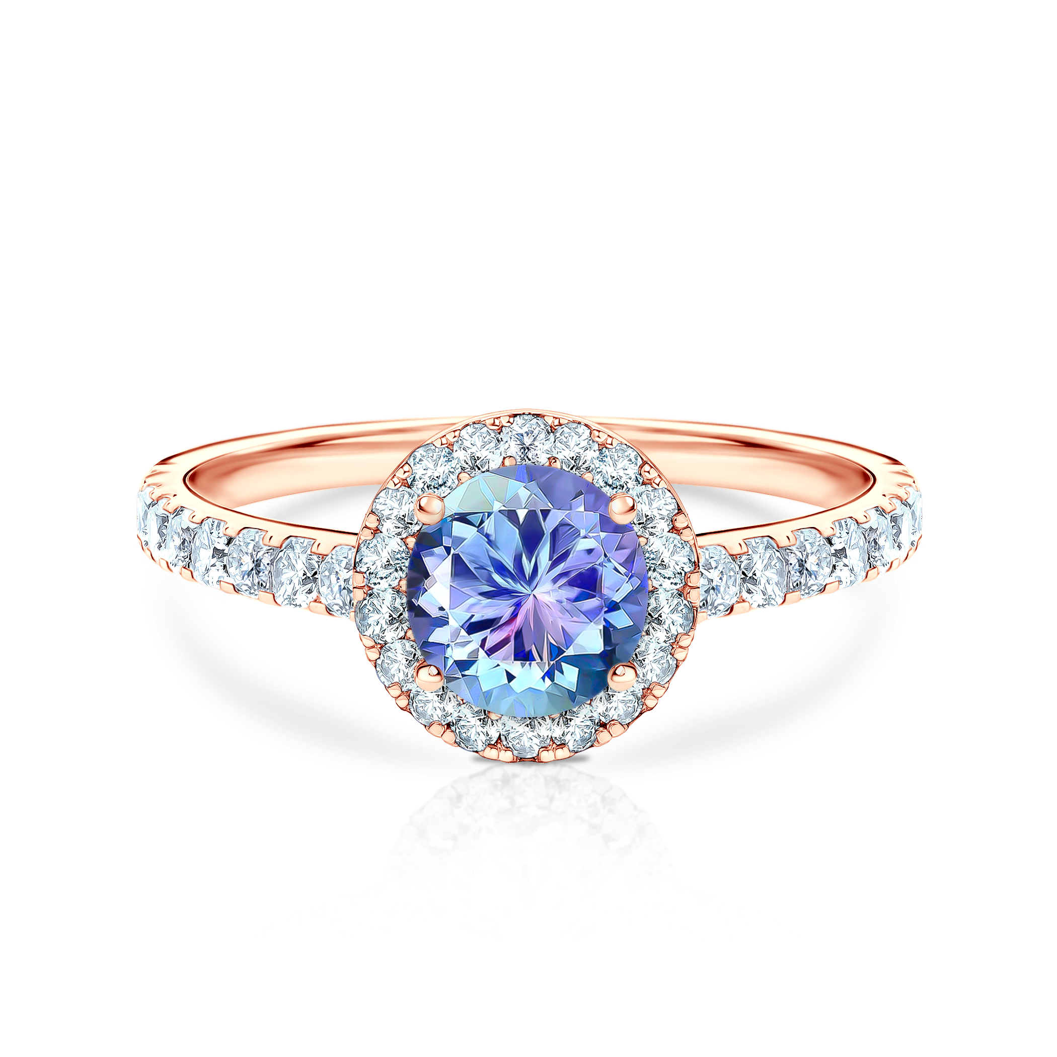 Δαχτυλίδι αρραβώνων This Is Love: ροζ χρυσός, τανζανίτης