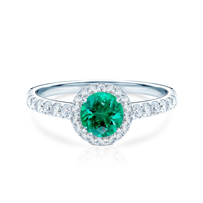 This is Love eljegyzési gyűrű: fehérarany és smaragd