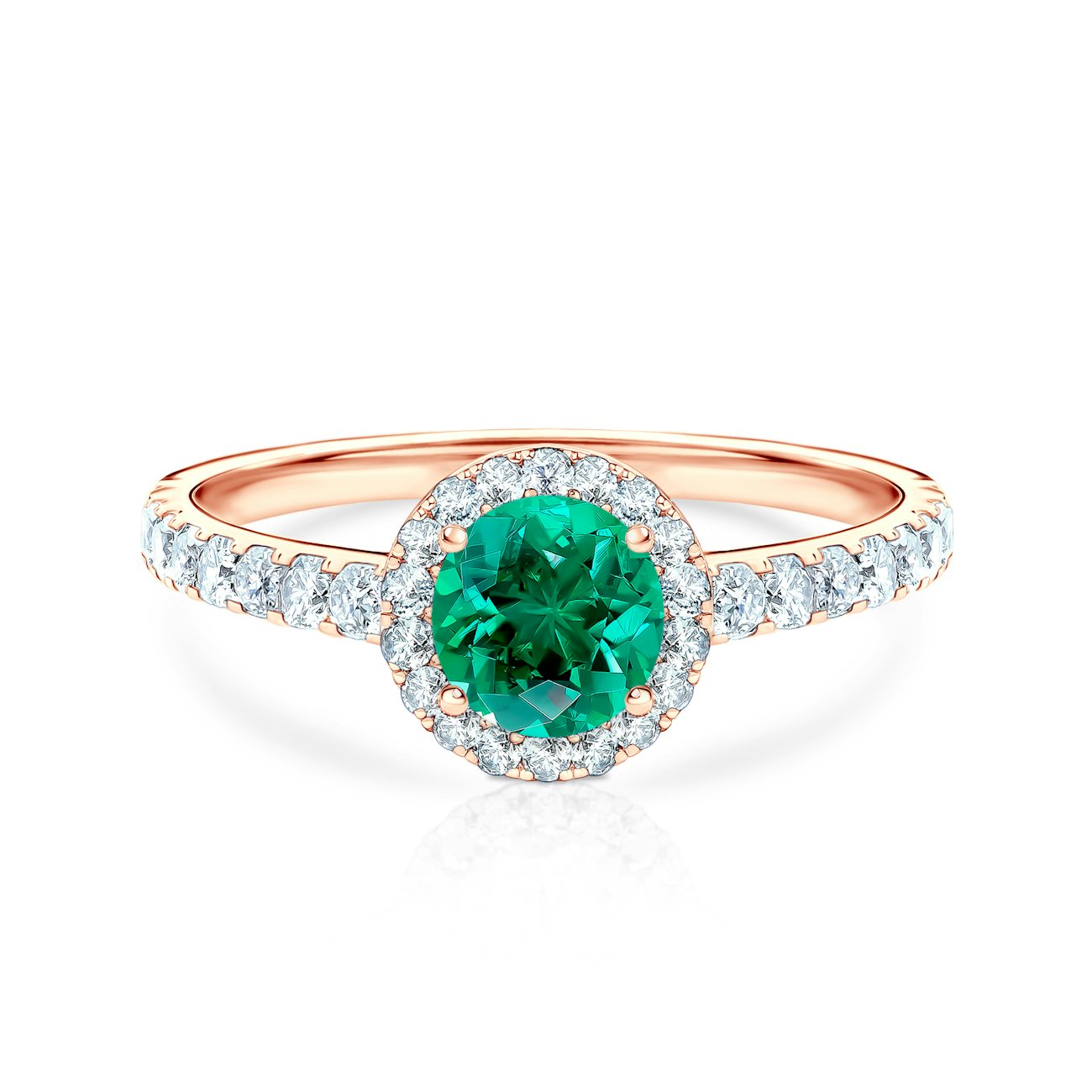 This is Love eljegyzési gyűrű: rózsaarany és smaragd