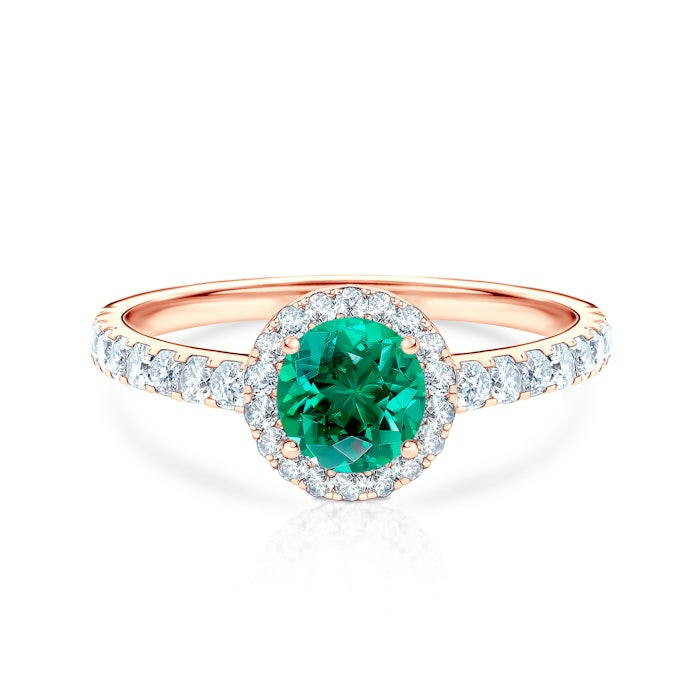 This is Love eljegyzési gyűrű: rózsaarany és smaragd