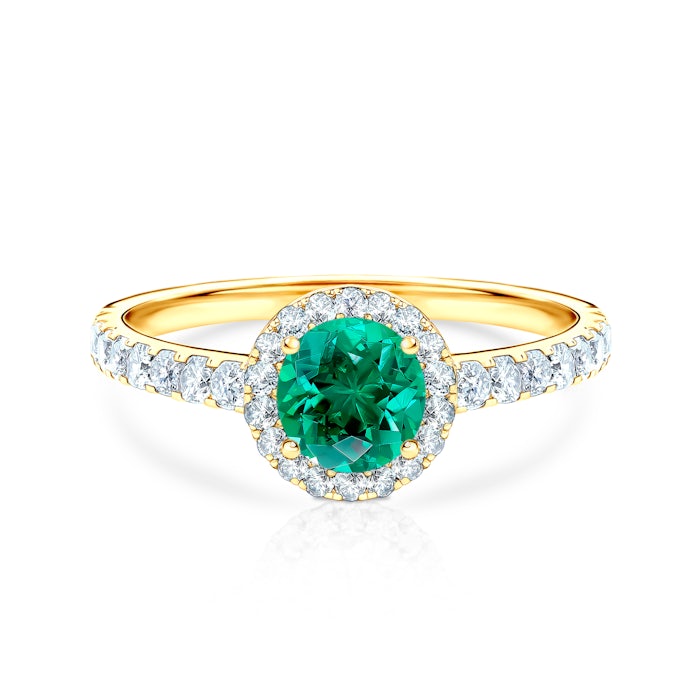 This is Love eljegyzési gyűrű: arany és smaragd