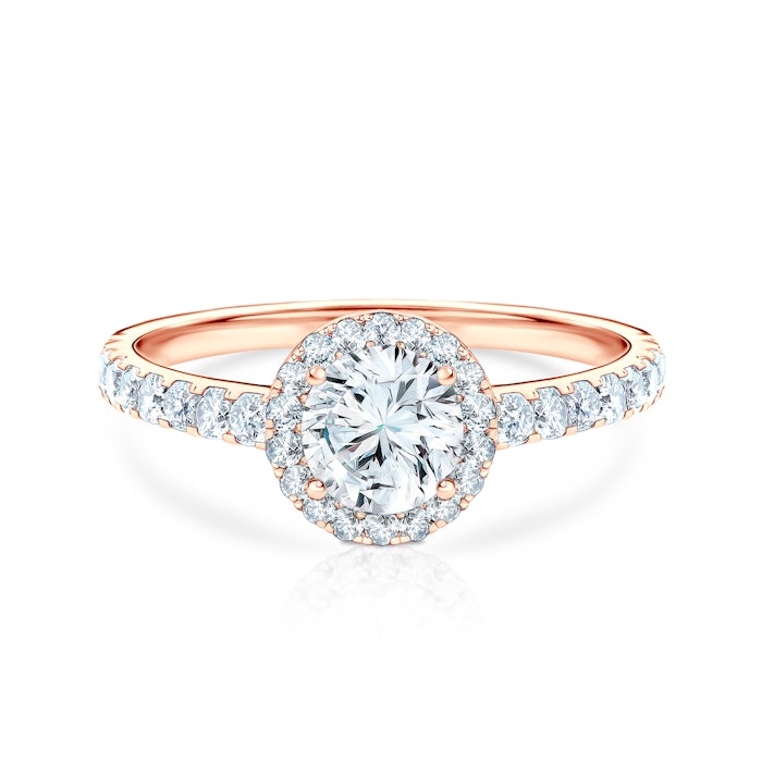 This is Love eljegyzési gyűrű: rózsaarany fehér zafírral