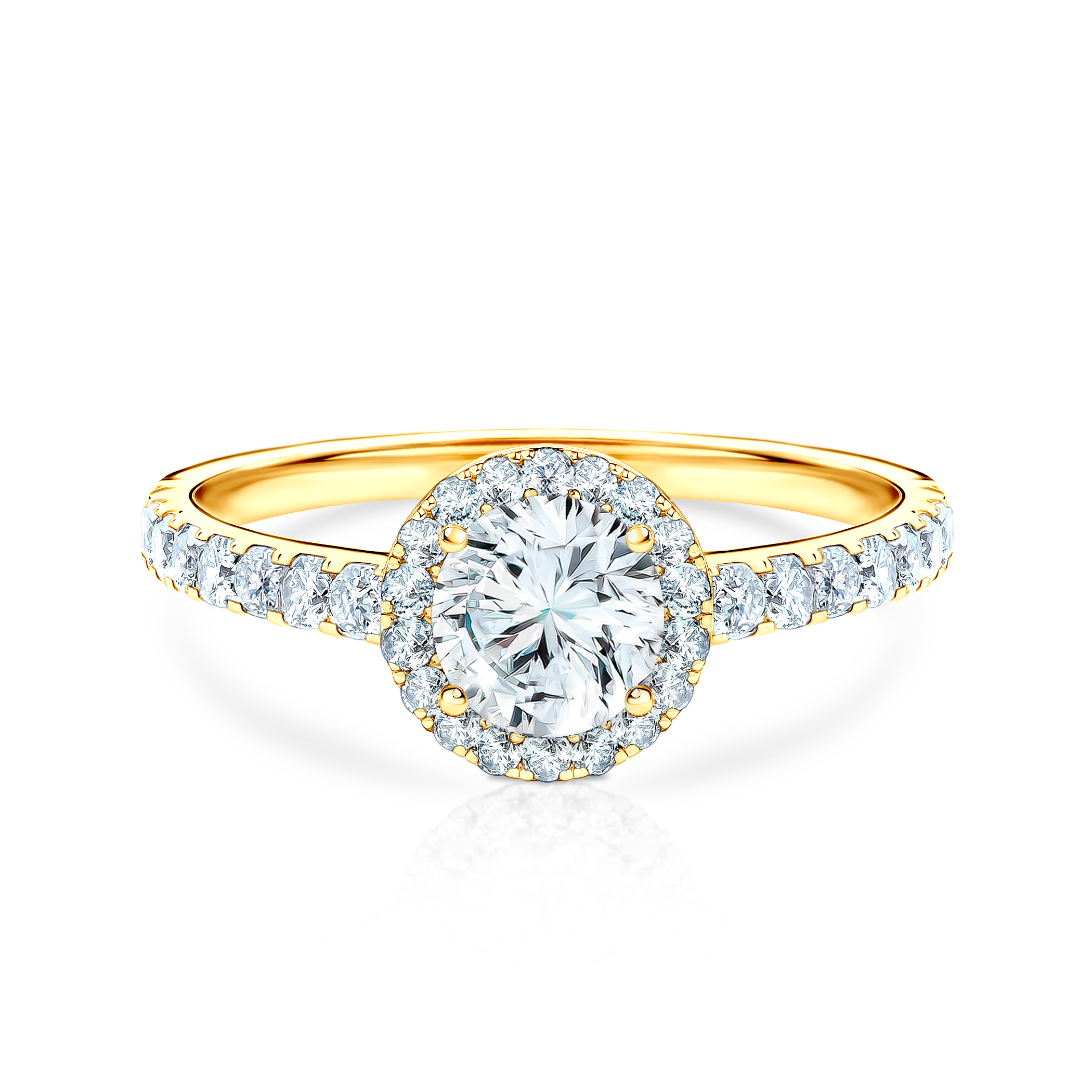 Verlobungsring This is Love: Gold, Weißer Saphir