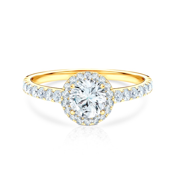 This is Love eljegyzési gyűrű: arany fehér zafírral