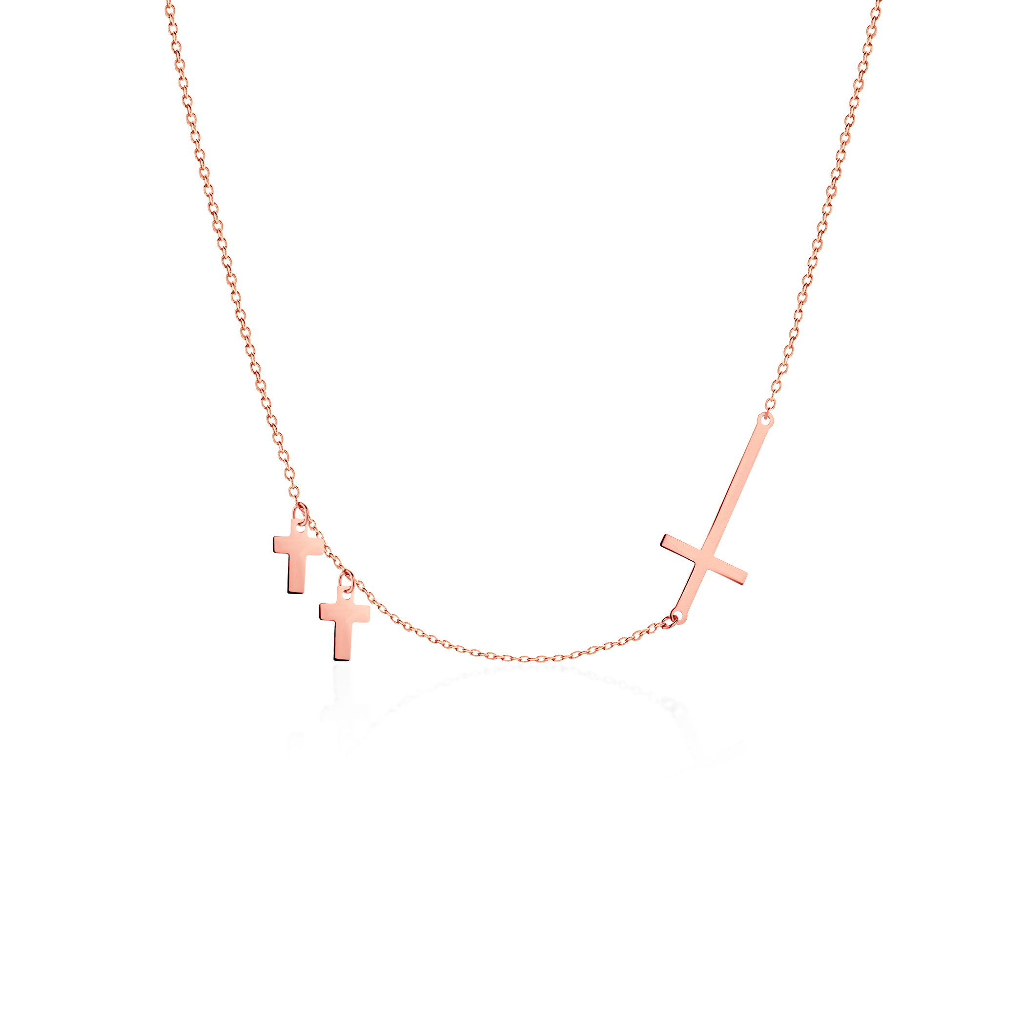 Halskette Kreuz Savicki: Silber Vergoldet