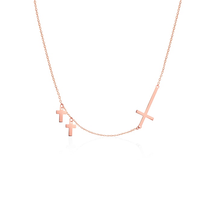 Savicki nyaklánc kereszttel: aranyozott ezüst
