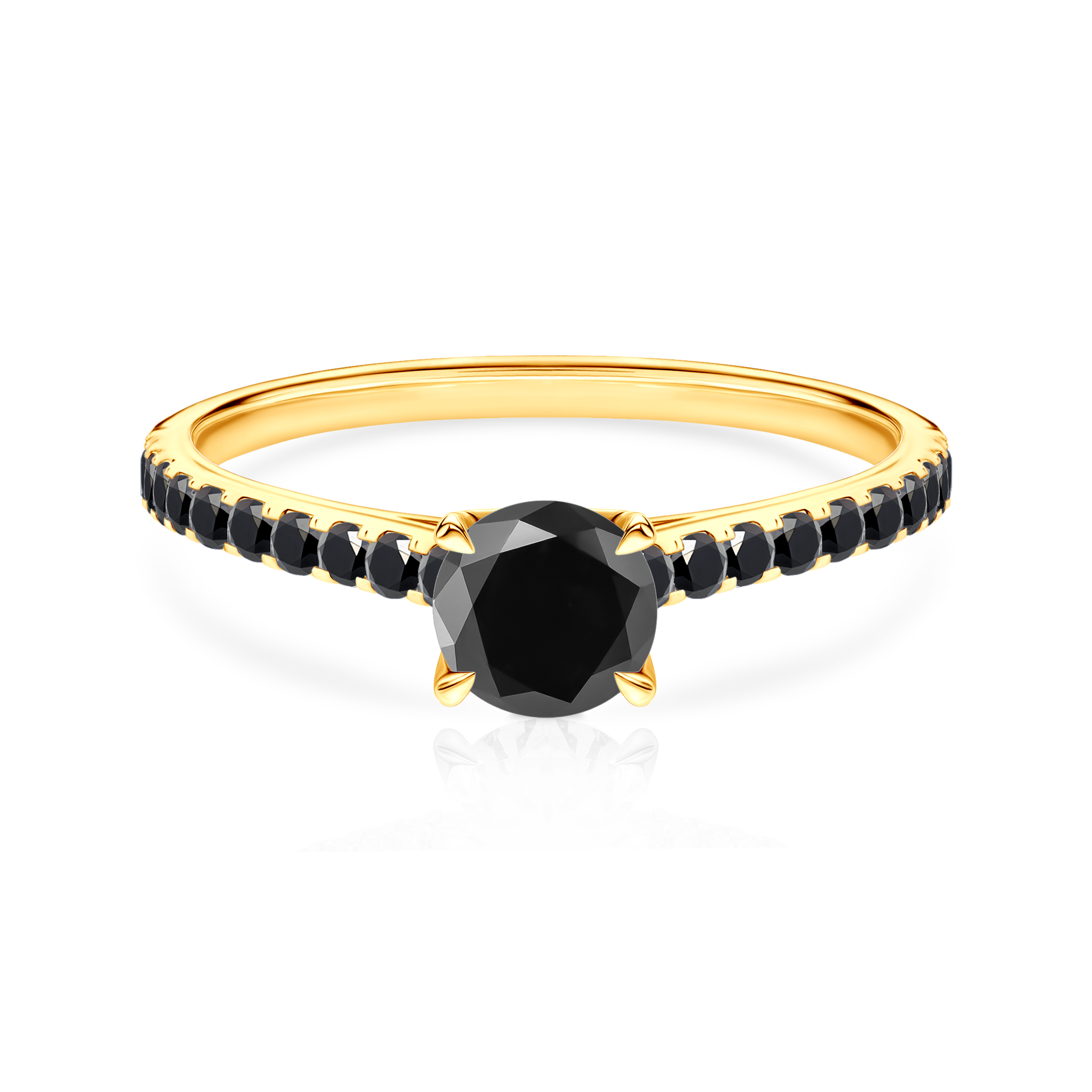 Verlobungsring Share Your Love: Gold, Schwarz Diamant