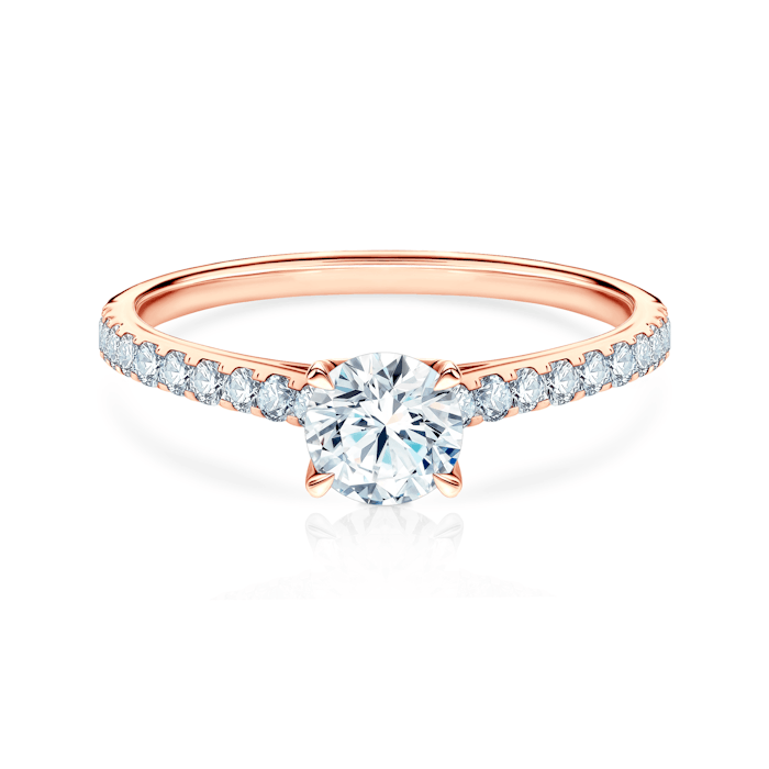 Share Your Love eljegyzési gyűrű: rózsaarany és gyémánt