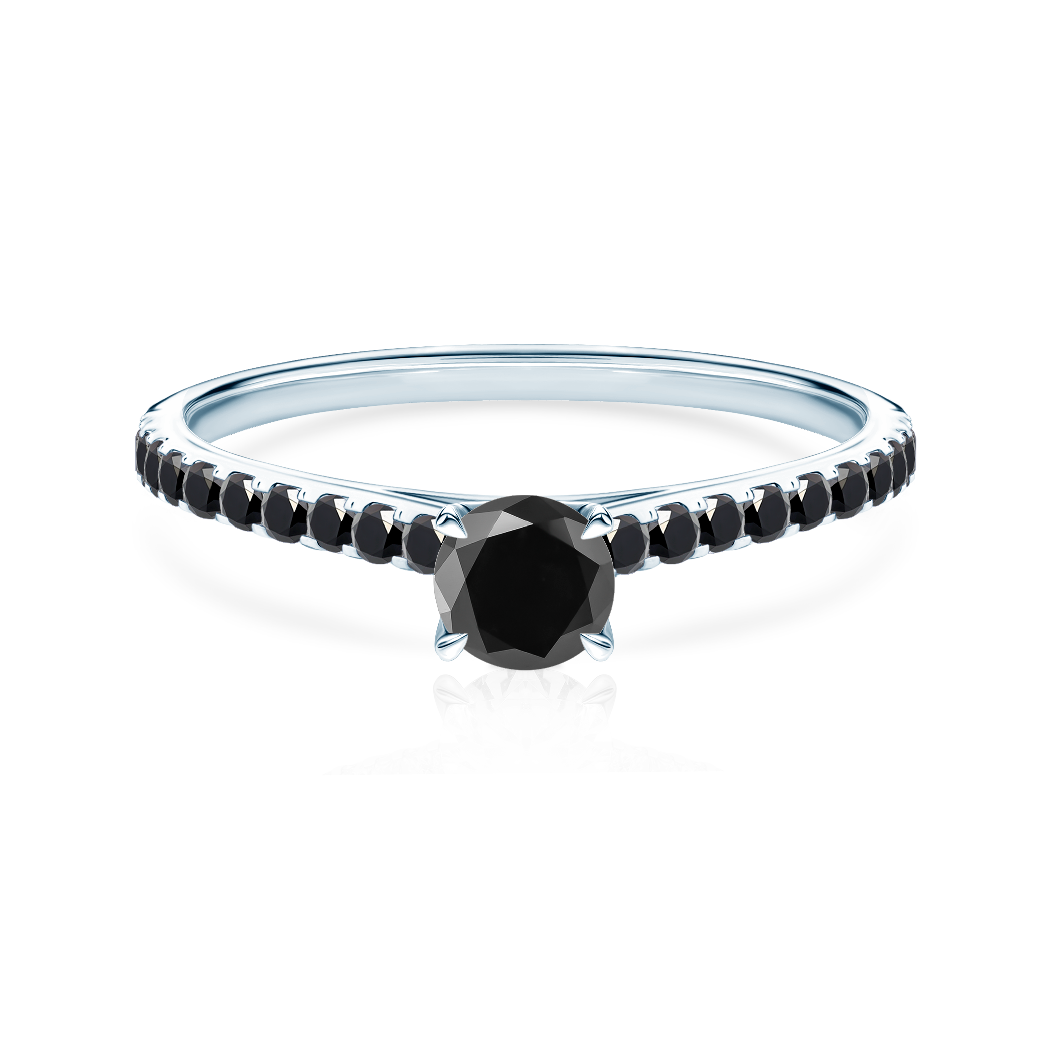 Δαχτυλίδι αρραβώνων Share Your Love: λευκός χρυσός, μαύρο διαμάντι