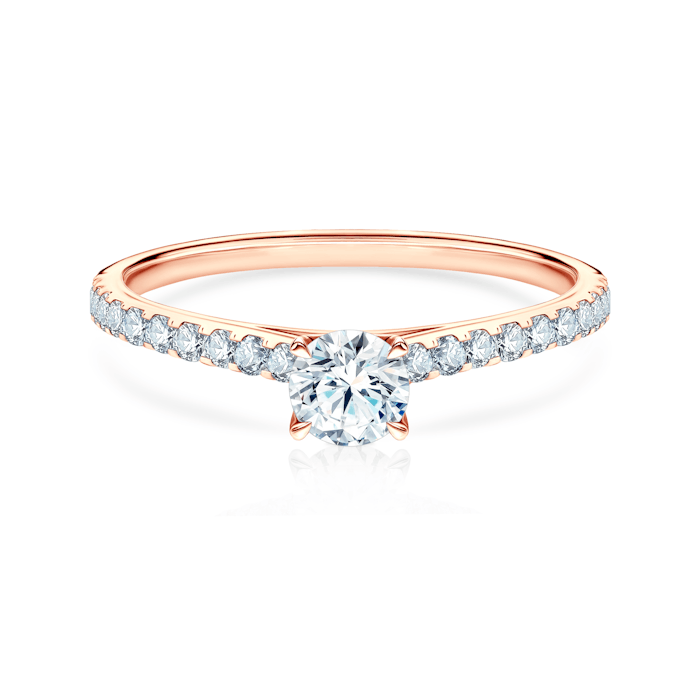 Share Your Love eljegyzési gyűrű: rózsaarany és gyémánt