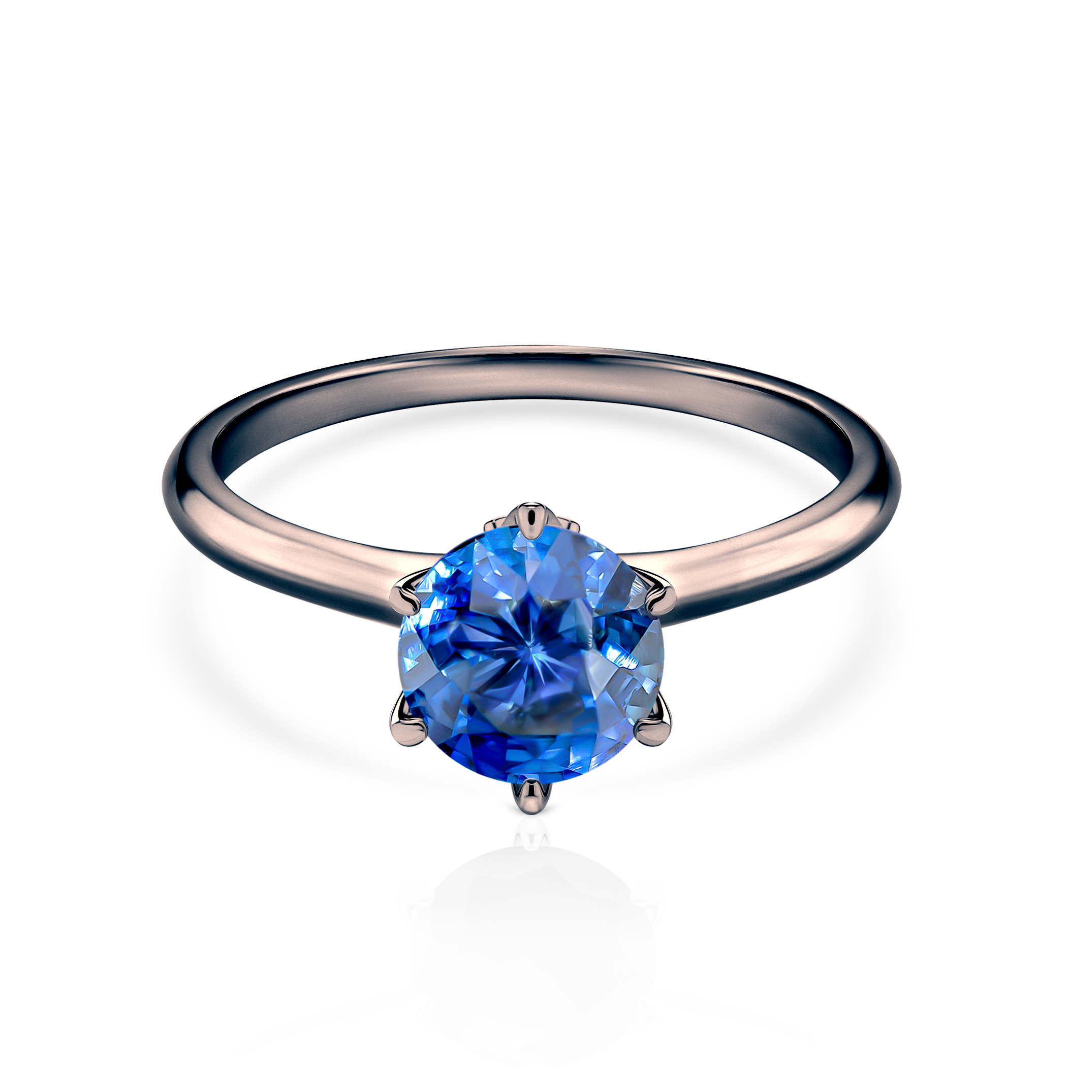 Δαχτυλίδι αρραβώνων The Journey: μαύρος χρυσός, μπλε ζαφείρι