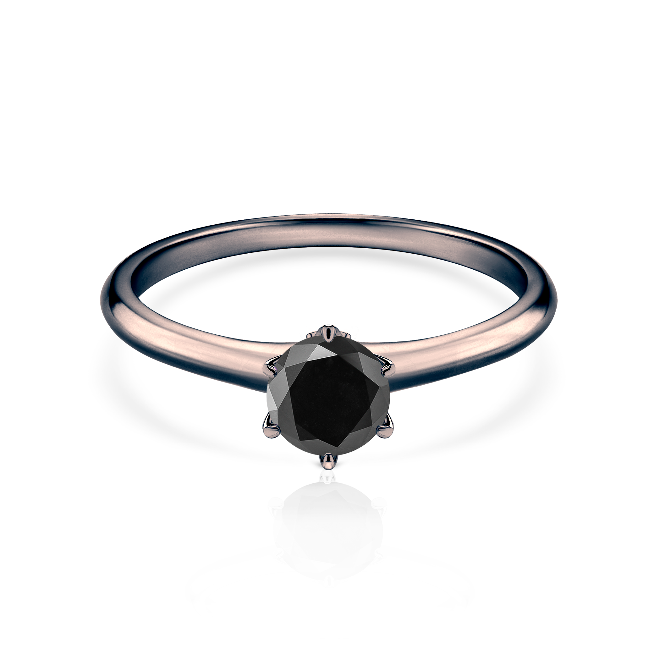 Verlobungsring The Journey: Schwarzes Gold, Schwarz Diamant
