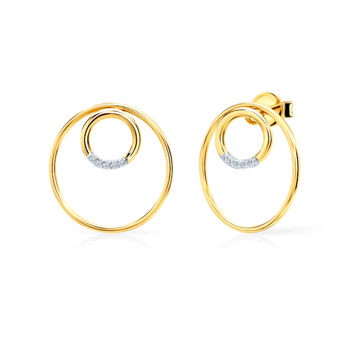 SAVICKI karikás fülbevaló: arany és gyémántok