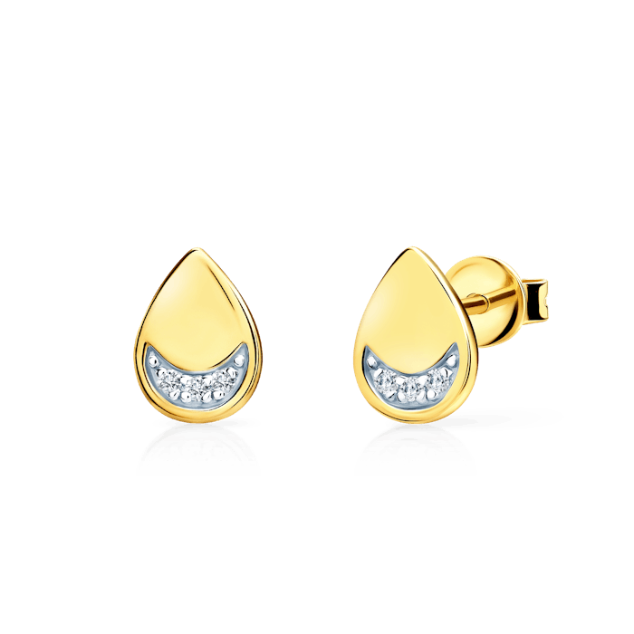SAVICKI fülbevaló - könnyek: arany és gyémántok