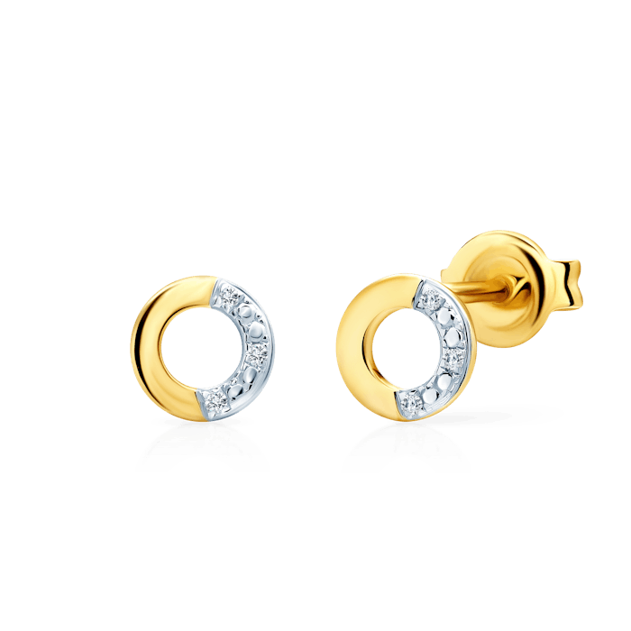 SAVICKI karikás fülbevaló: arany és gyémántok