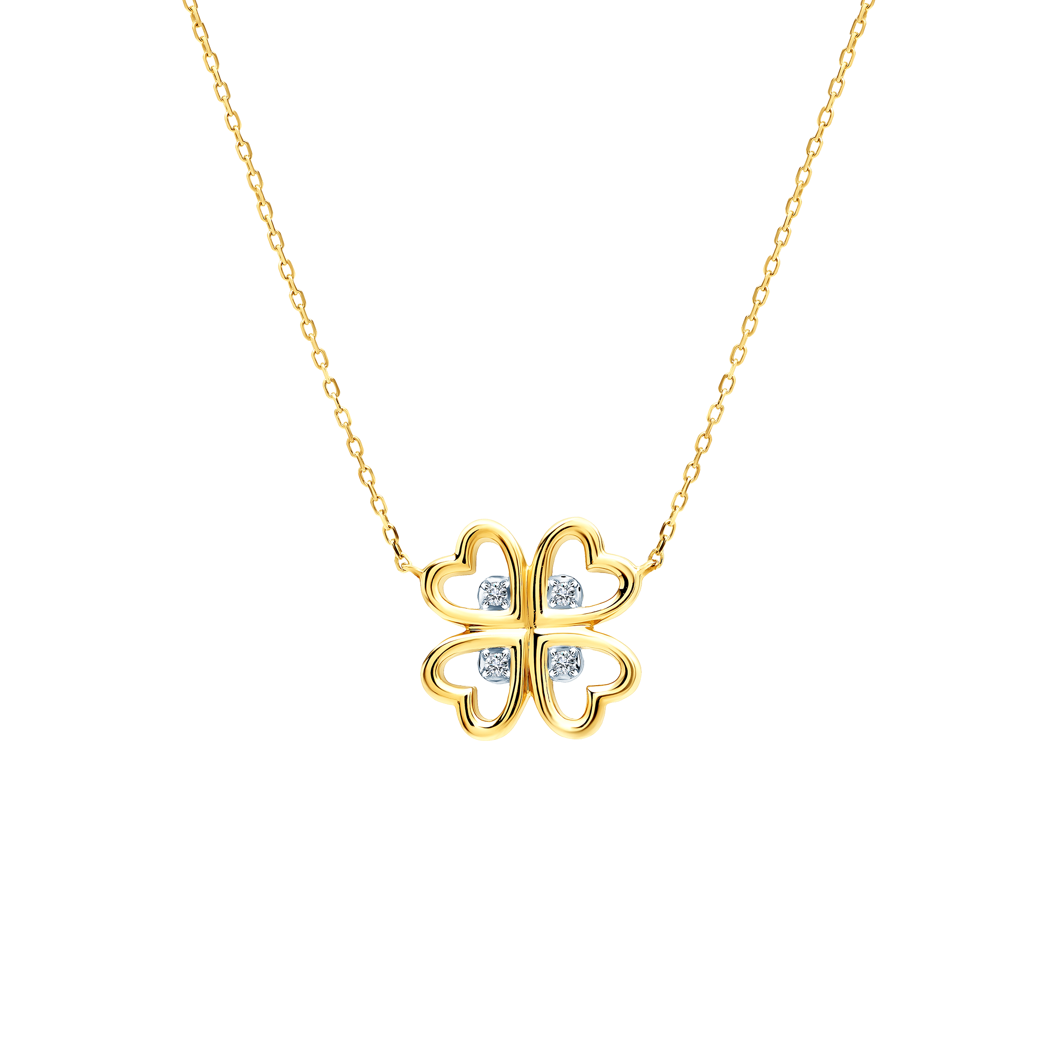 Намисто конюшинка Savicki: золото, діаманти