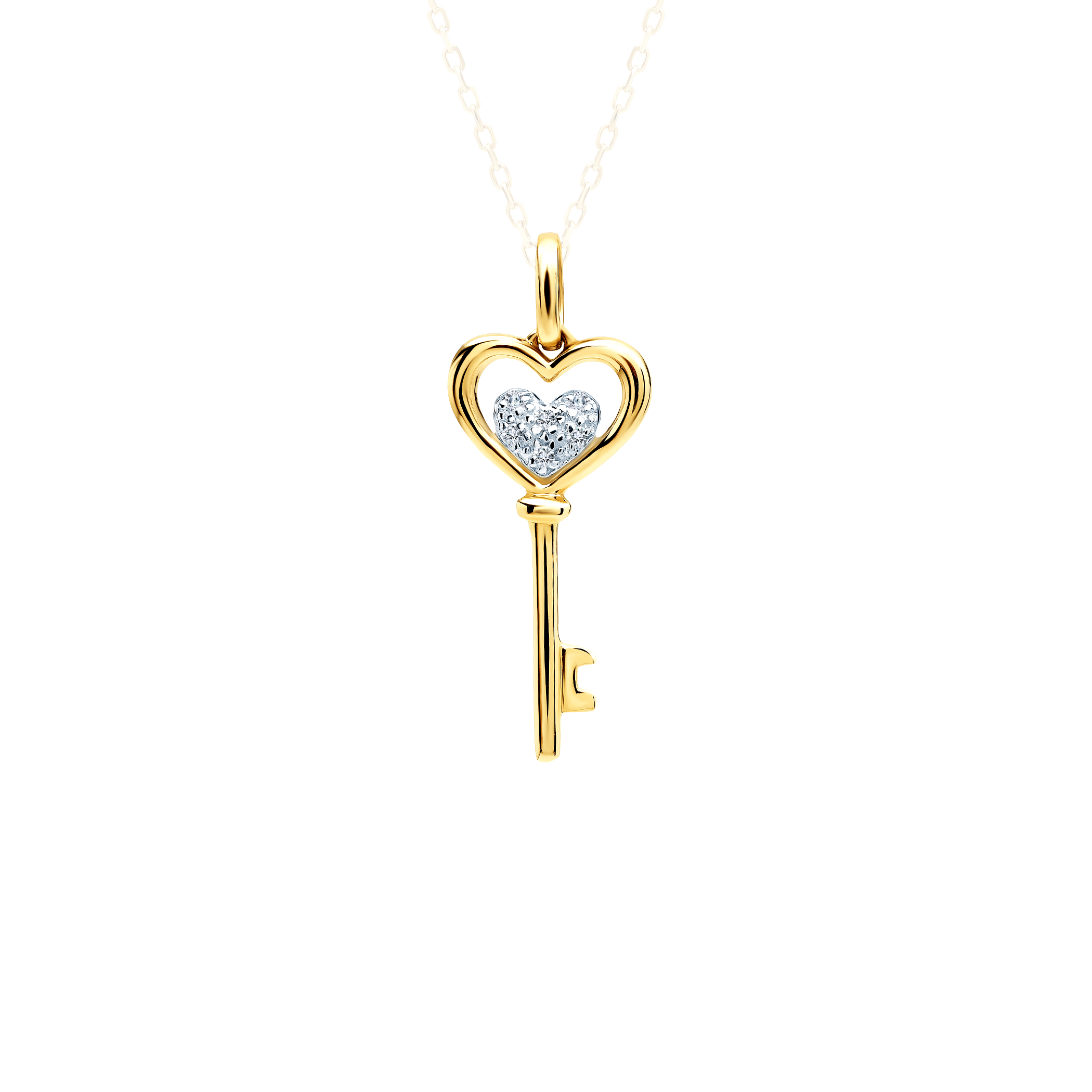 SAVICKI key pendant: gold, diamonds