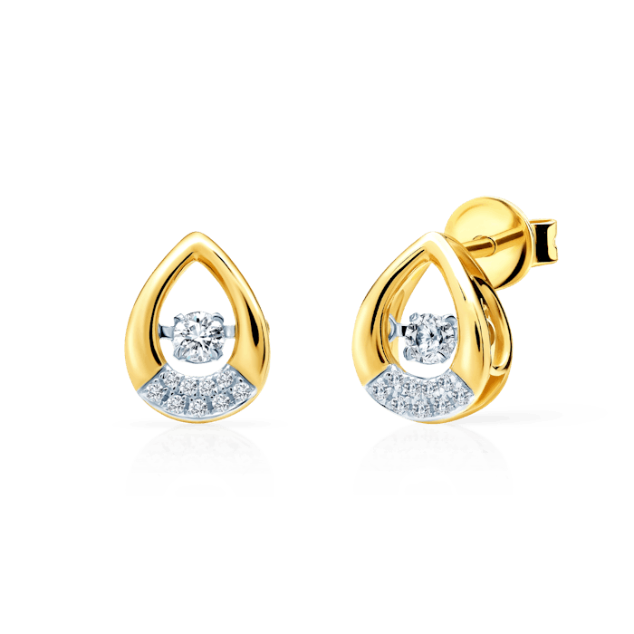 SAVICKI fülbevaló - könnyek: arany és gyémántok