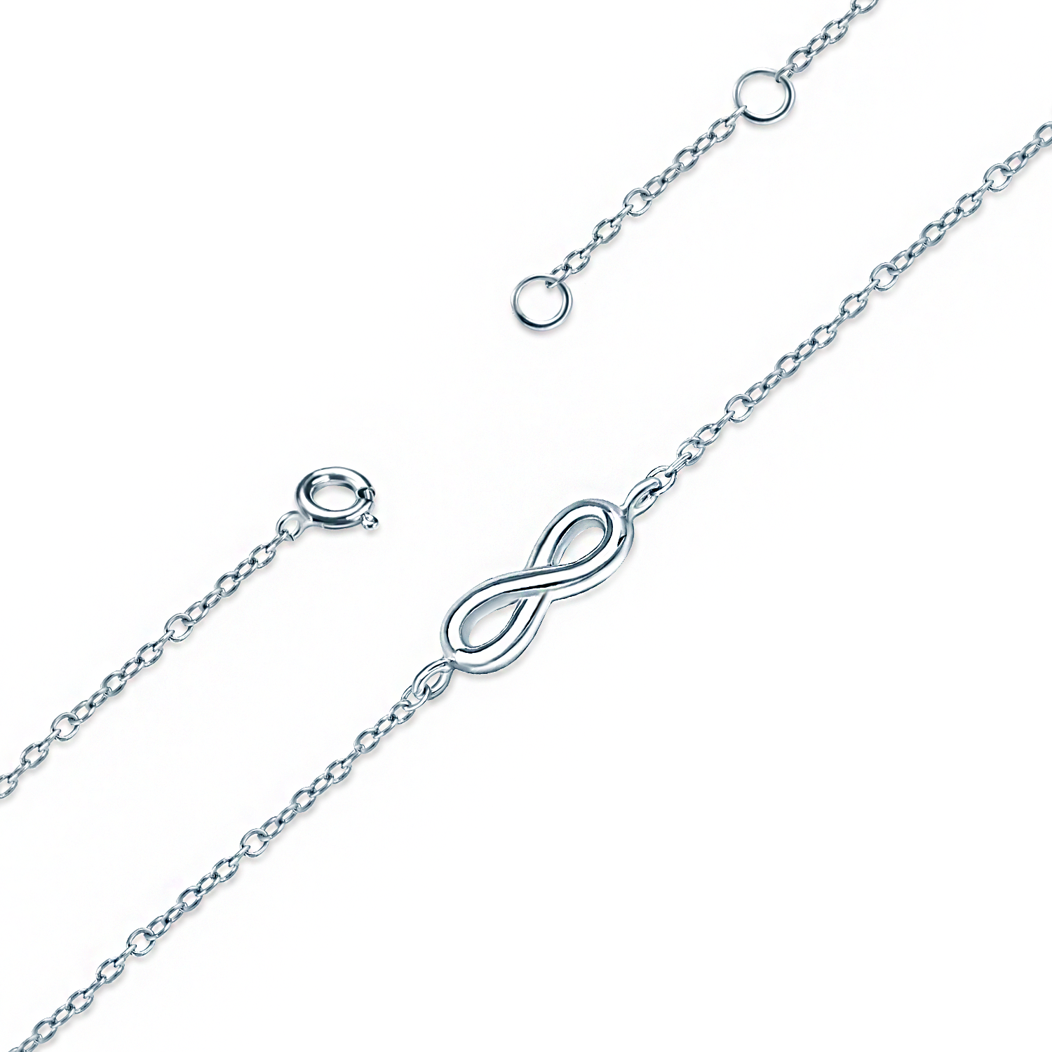 Leg bracelet Infinity SAVICKI: silver