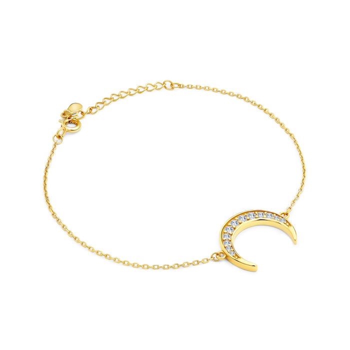 SAVICKI holdas karkötő: aranyozott ezüst cirkónia