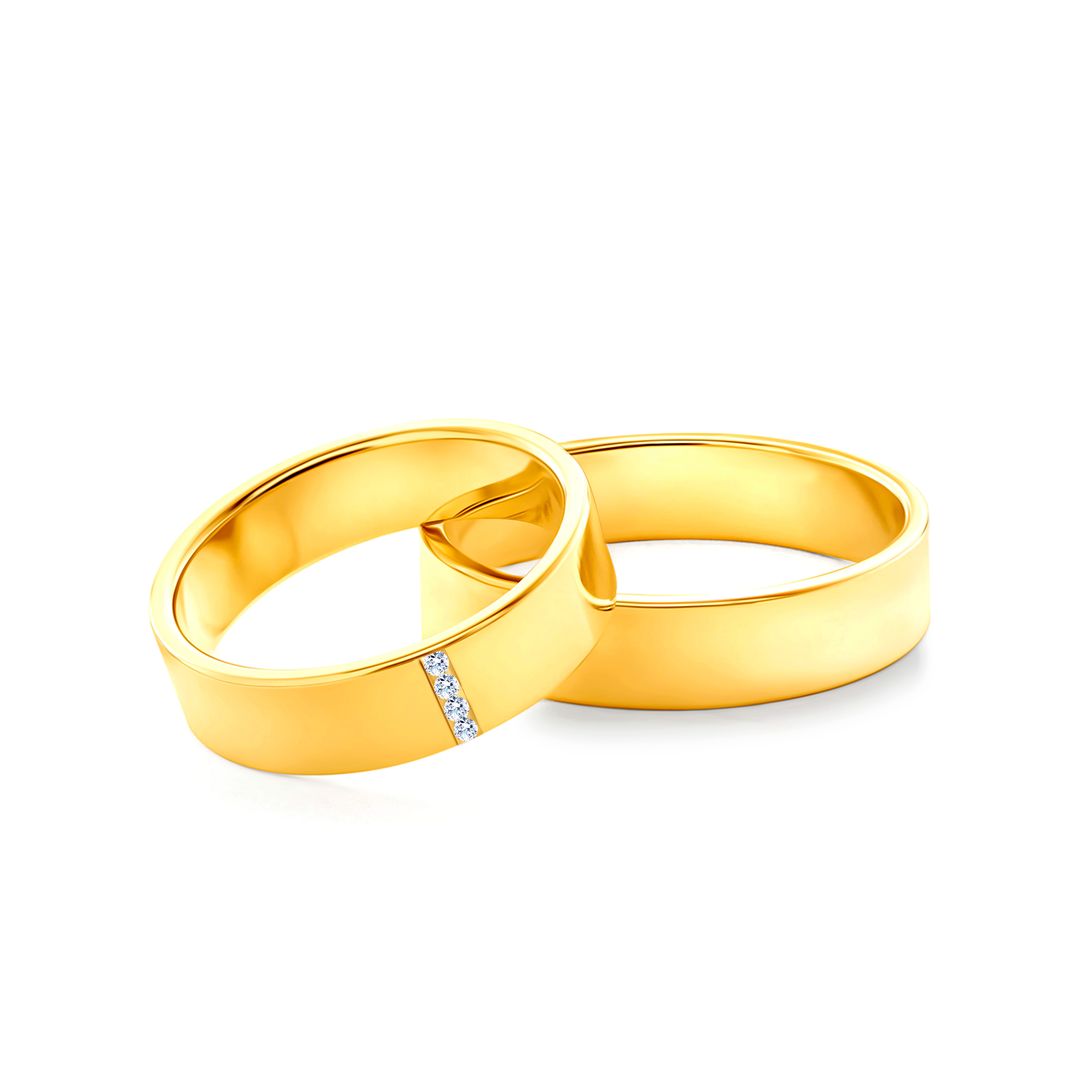 Βέρες Γάμου: χρυσό, Σε Σχήμα D, 5mm