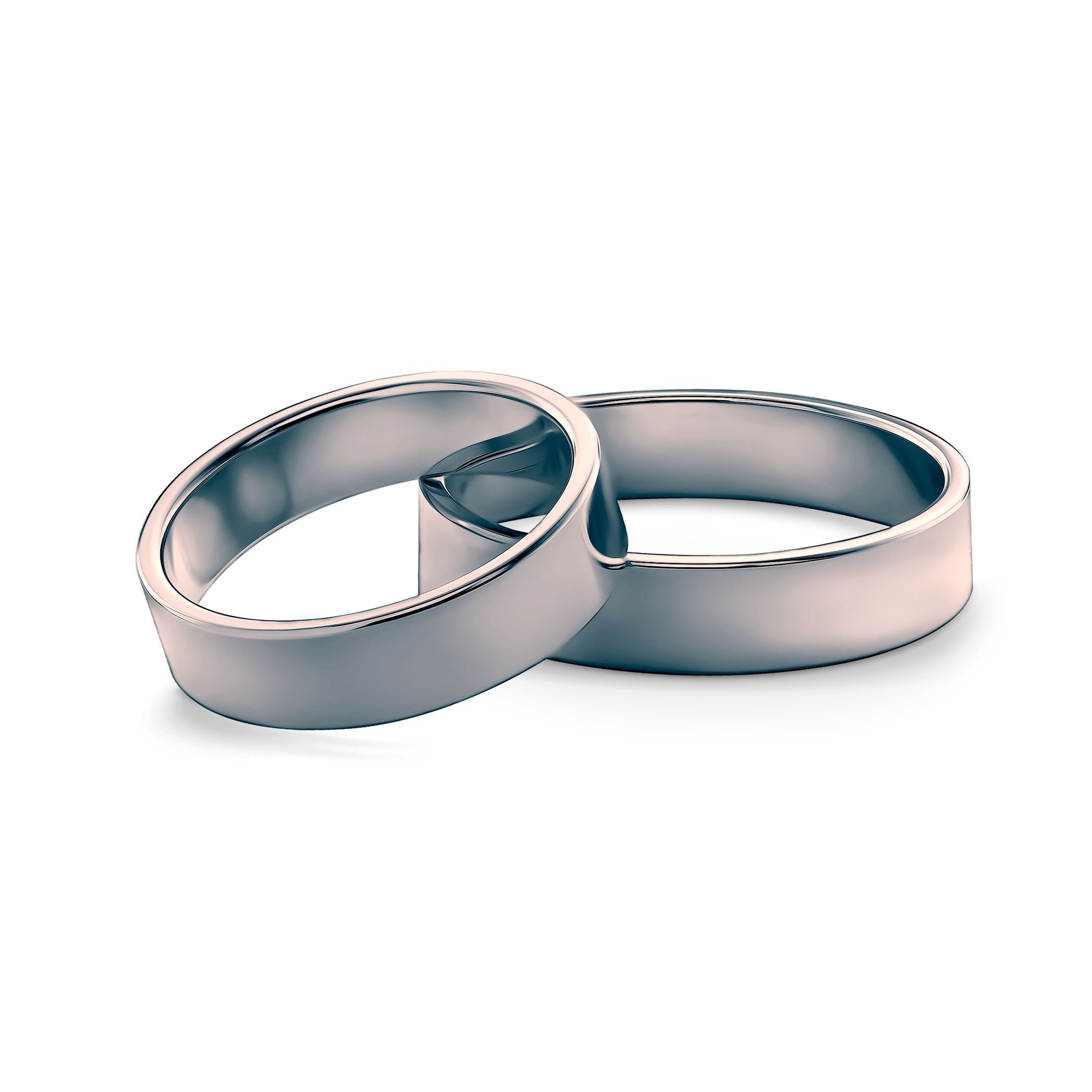 Vjenčano prstenje: crno zlato, plosnato, 5 mm