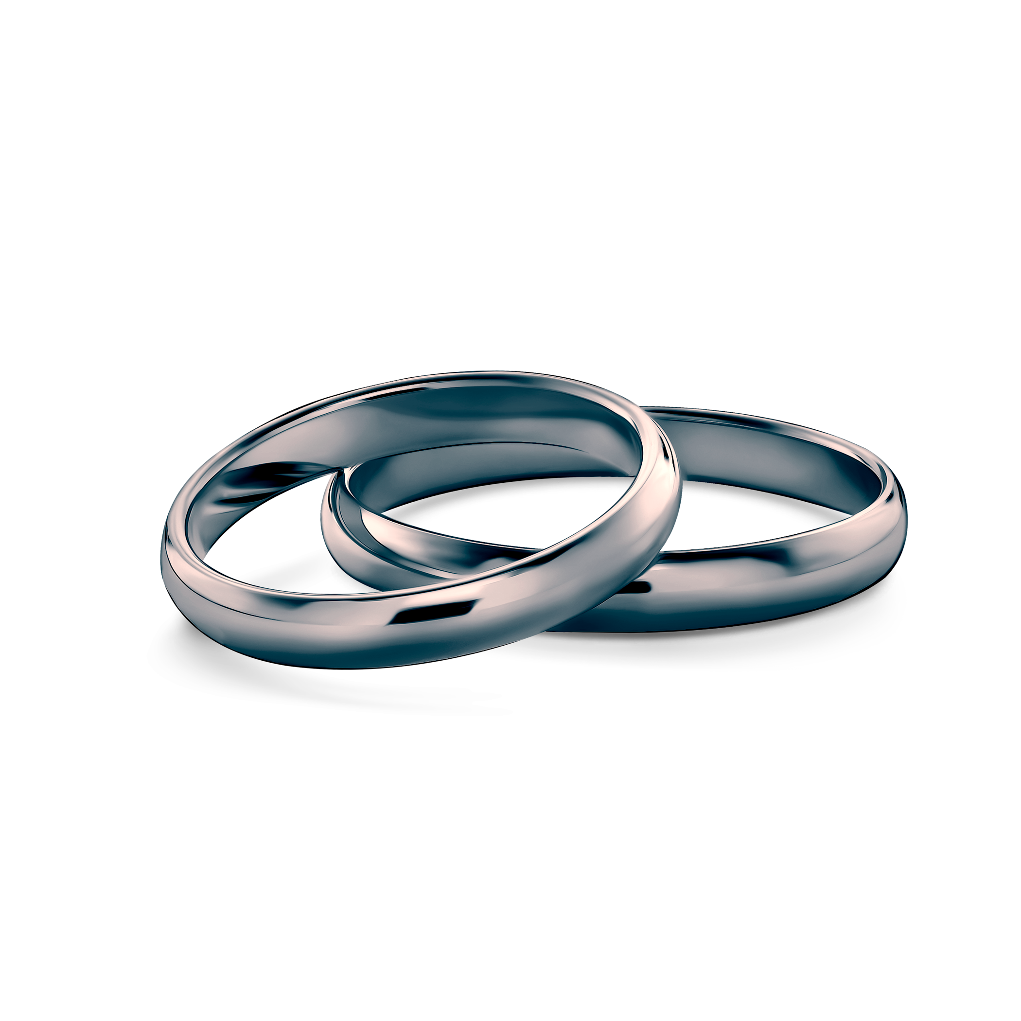 Vjenčano prstenje: crno zlato, poluokruglo, 3 mm