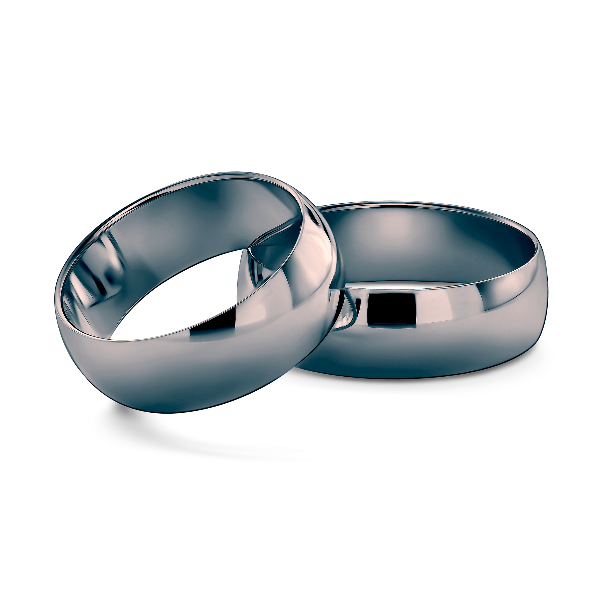 Vjenčano prstenje: crno zlato, poluokruglo, 7 mm