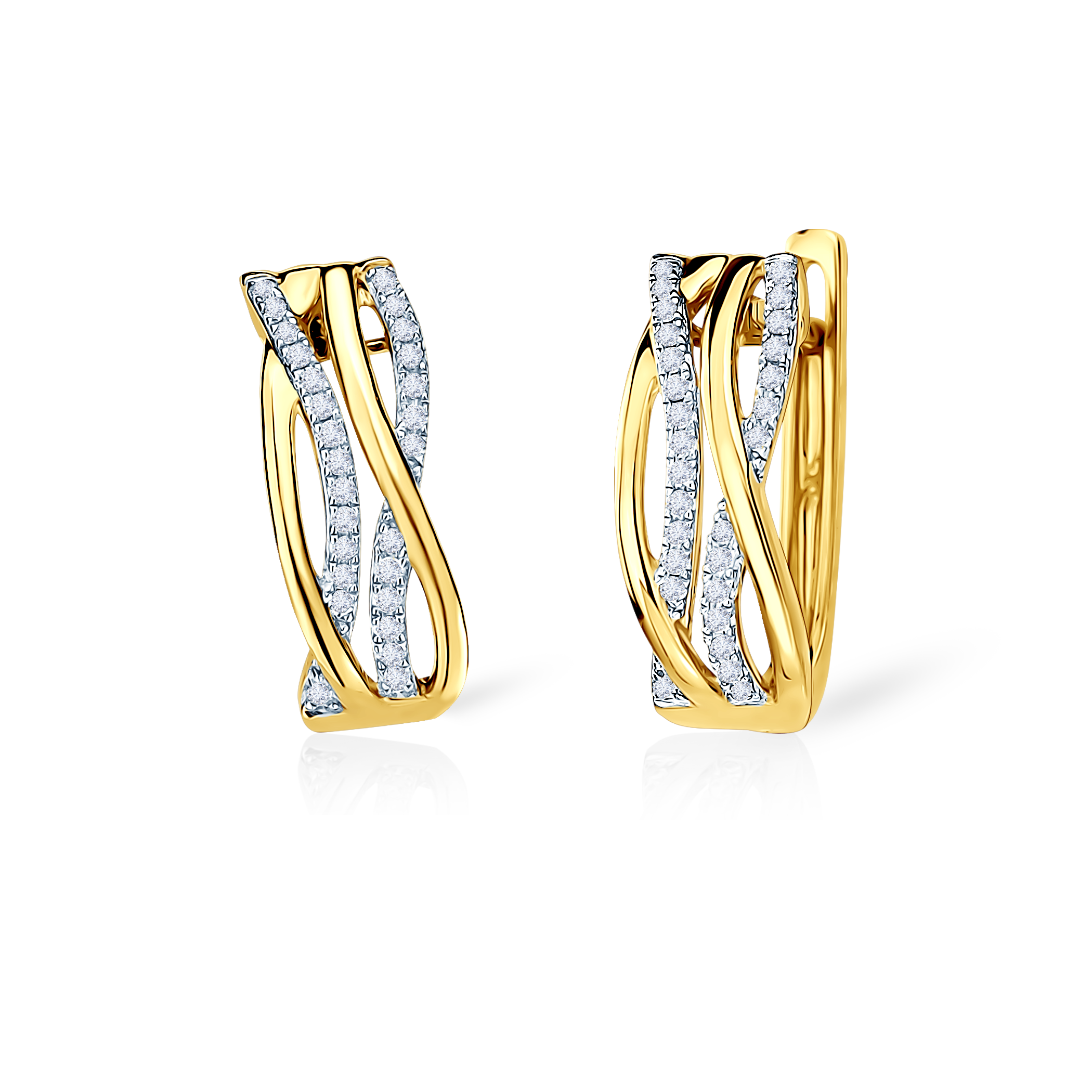 Σκουλαρίκια SAVICKI: χρυσό, διαμάντια