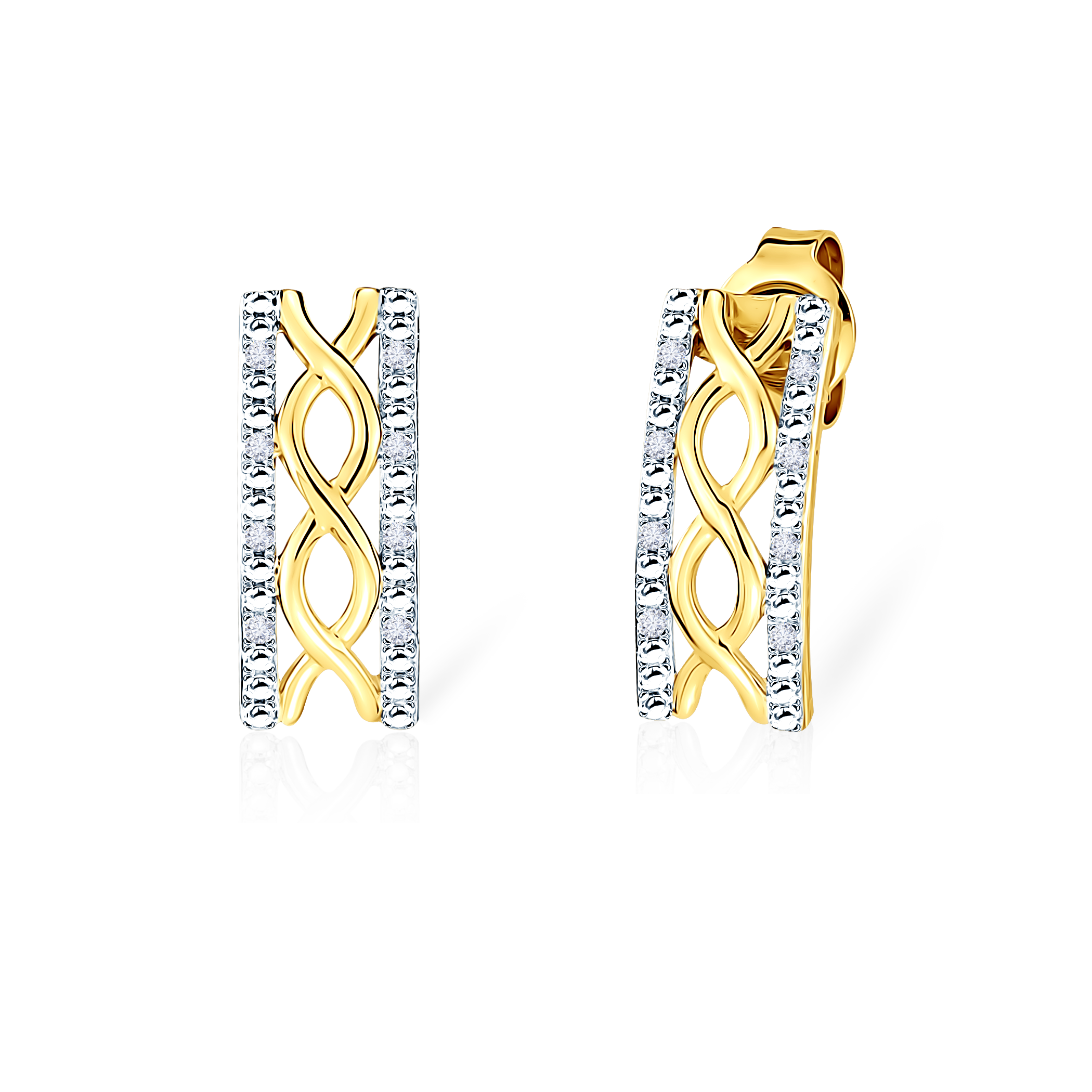 Ohrringe Savicki: Gold, Diamanten