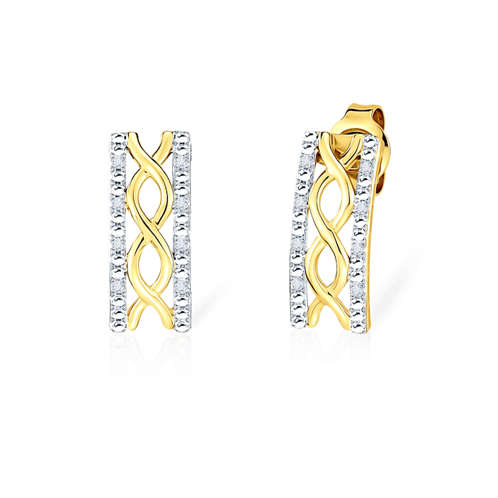 SAVICKI fülbevaló: arany és gyémántok