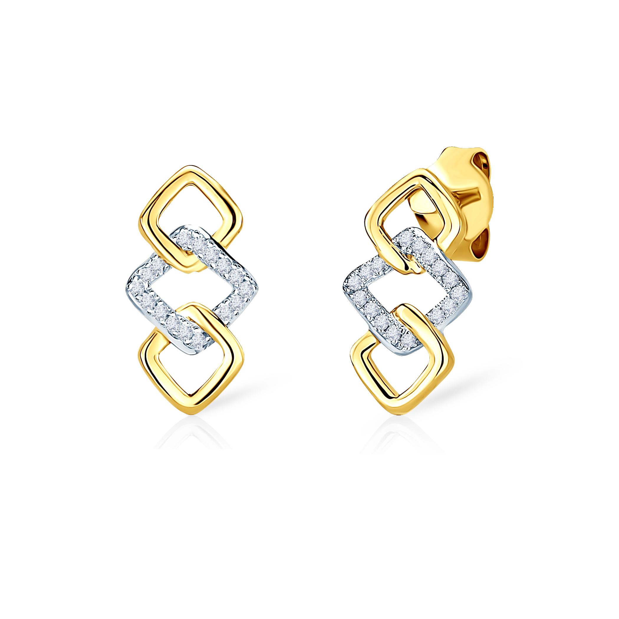 Σκουλαρίκια SAVICKI: χρυσό, διαμάντια