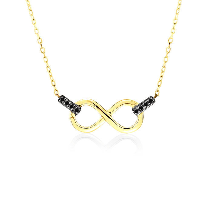 SAVICKI nyaklánc: arany fekete gyémántokkal