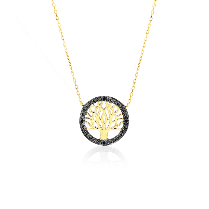 SAVICKI nyaklánc - az élet fája: arany és gyémántok