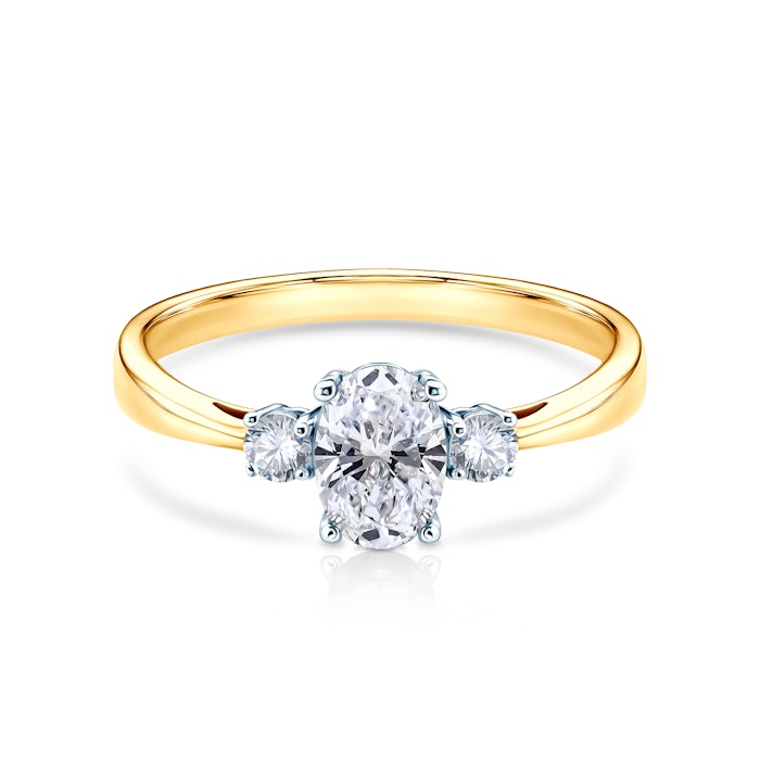 Classical Inspiration eljegyzési gyűrű: kétszínű arany és gyémántok