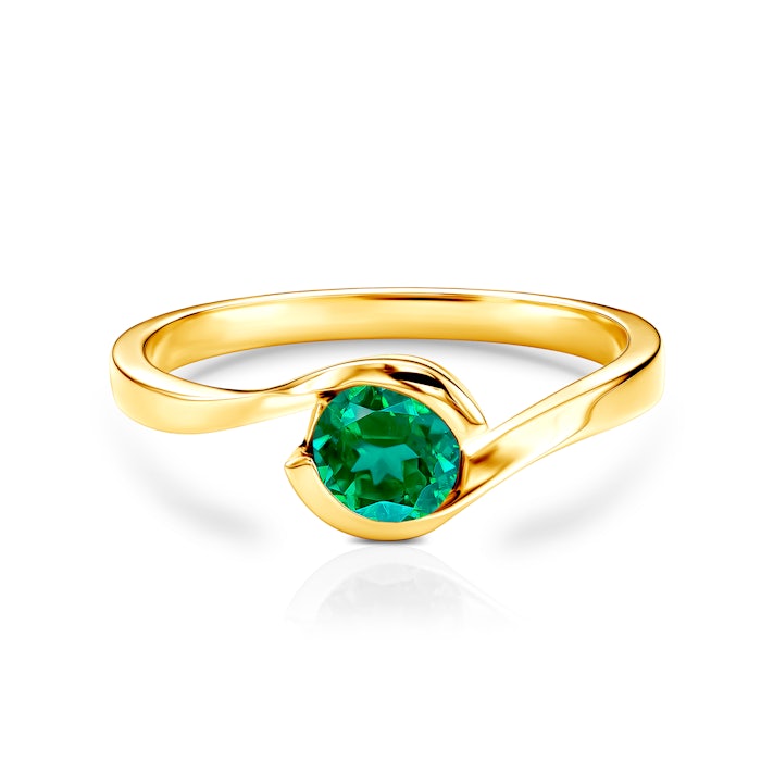 Secret Garden gyűrű: arany és smaragd