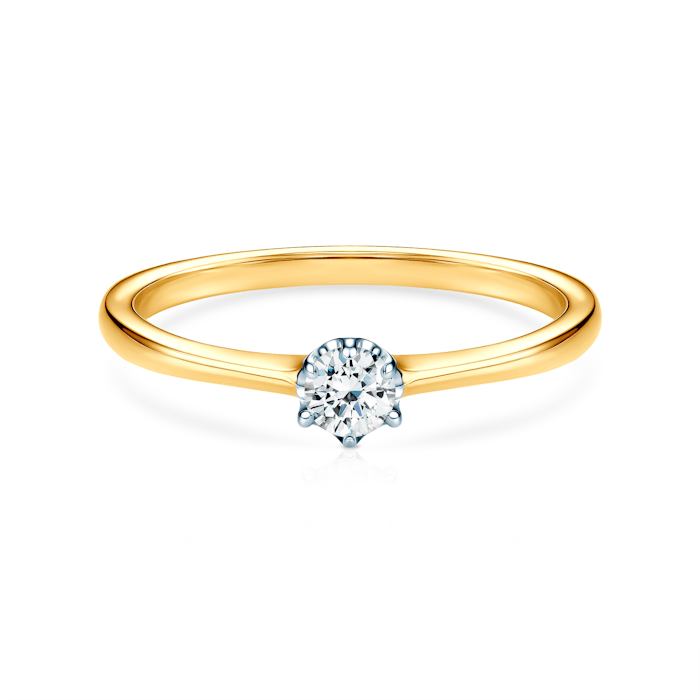 Triumph of Love eljegyzési gyűrű: kétszínű arany és gyémánt