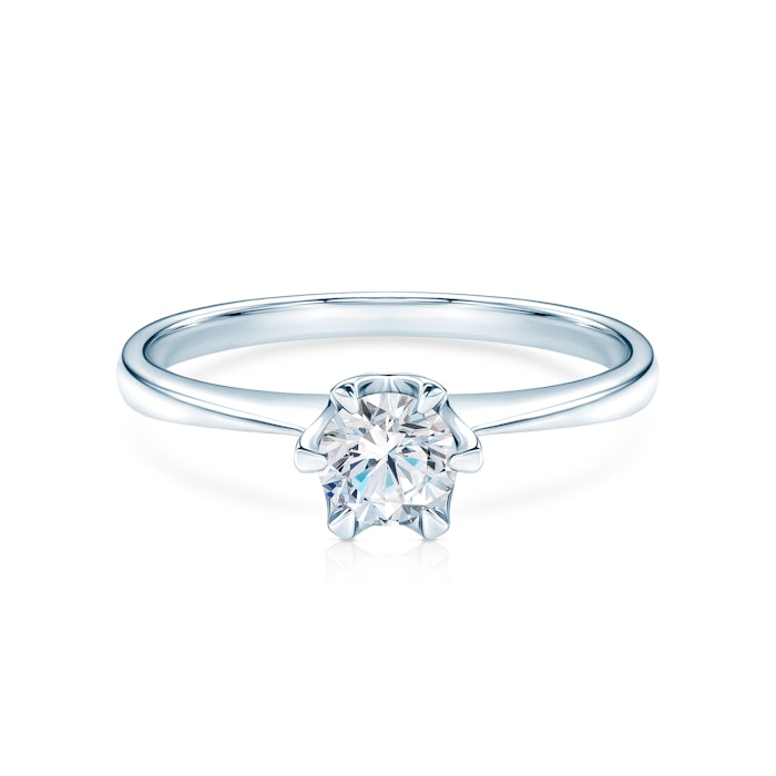 Inel de logodnă Triumph of Love: aur alb, diamant