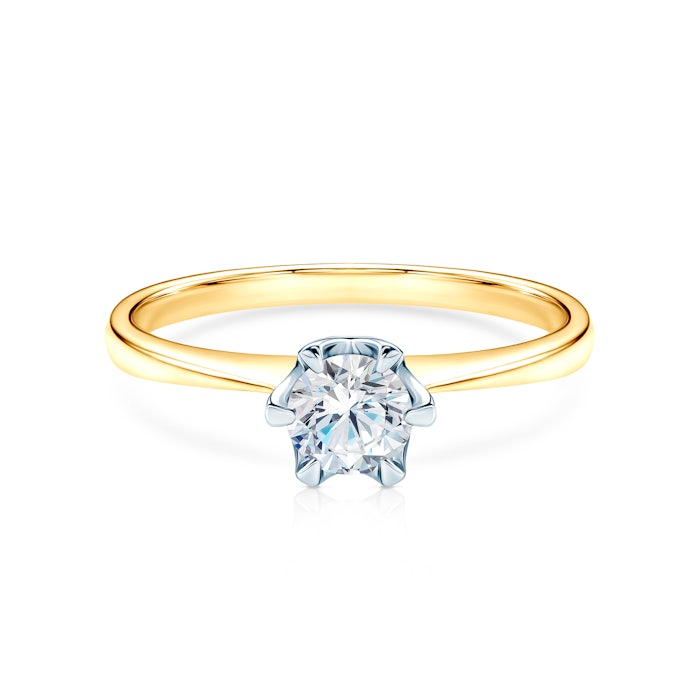 Triumph of Love eljegyzési gyűrű: kétszínű arany és gyémánt