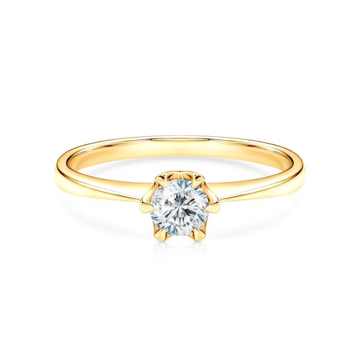 Triumph of Love eljegyzési gyűrű: arany fehér zafírral