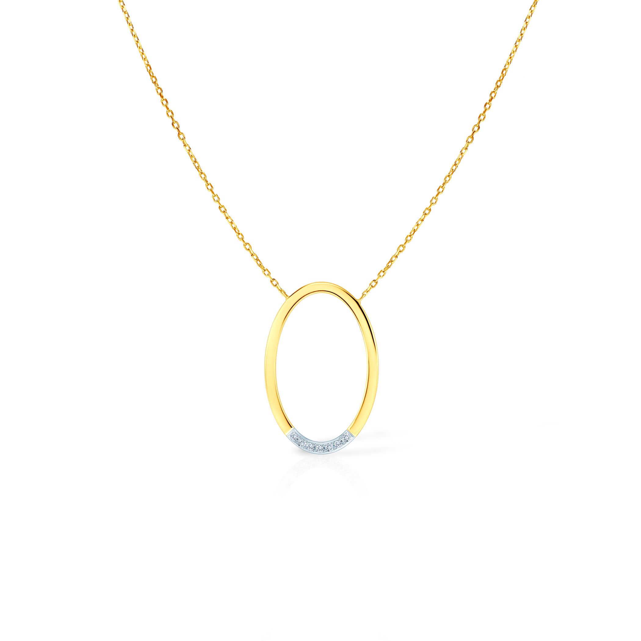 SAVICKI circle necklace: gold, diamonds