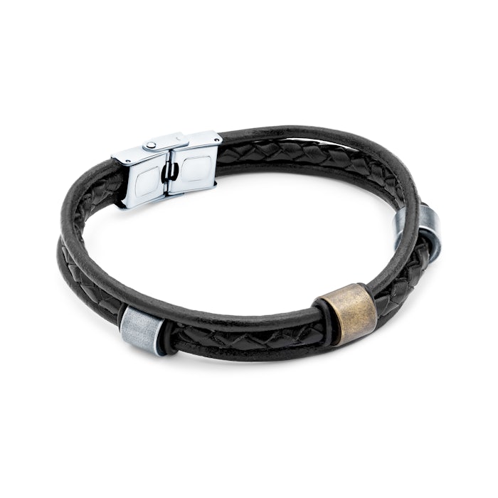 Savicki férfi karkötő: bőr, pánt