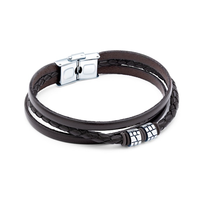 Savicki férfi karkötő: bőr, pánt