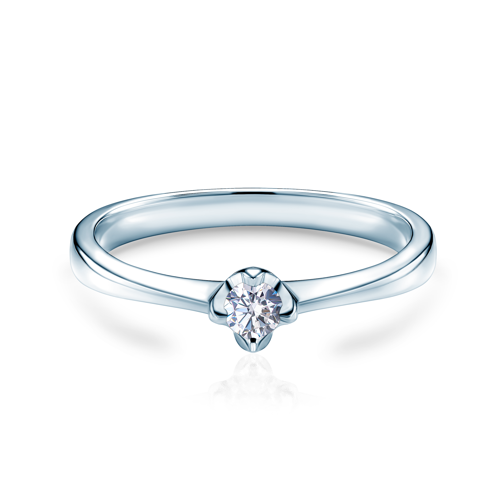 Verlobungsring Savicki: Weißgold, Diamant