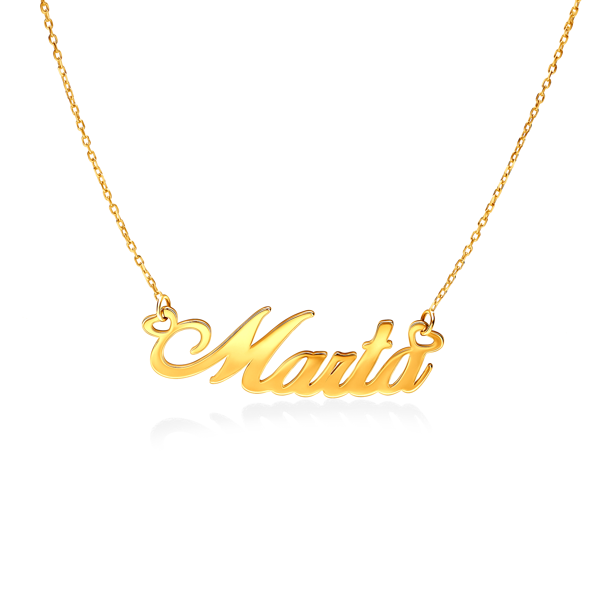 Ogrlica ime Marta: žuto zlato